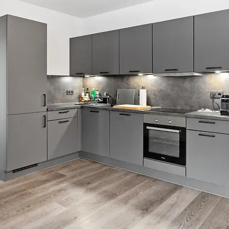Apartment Modern Style Business - Office - Kitchen - Balcony